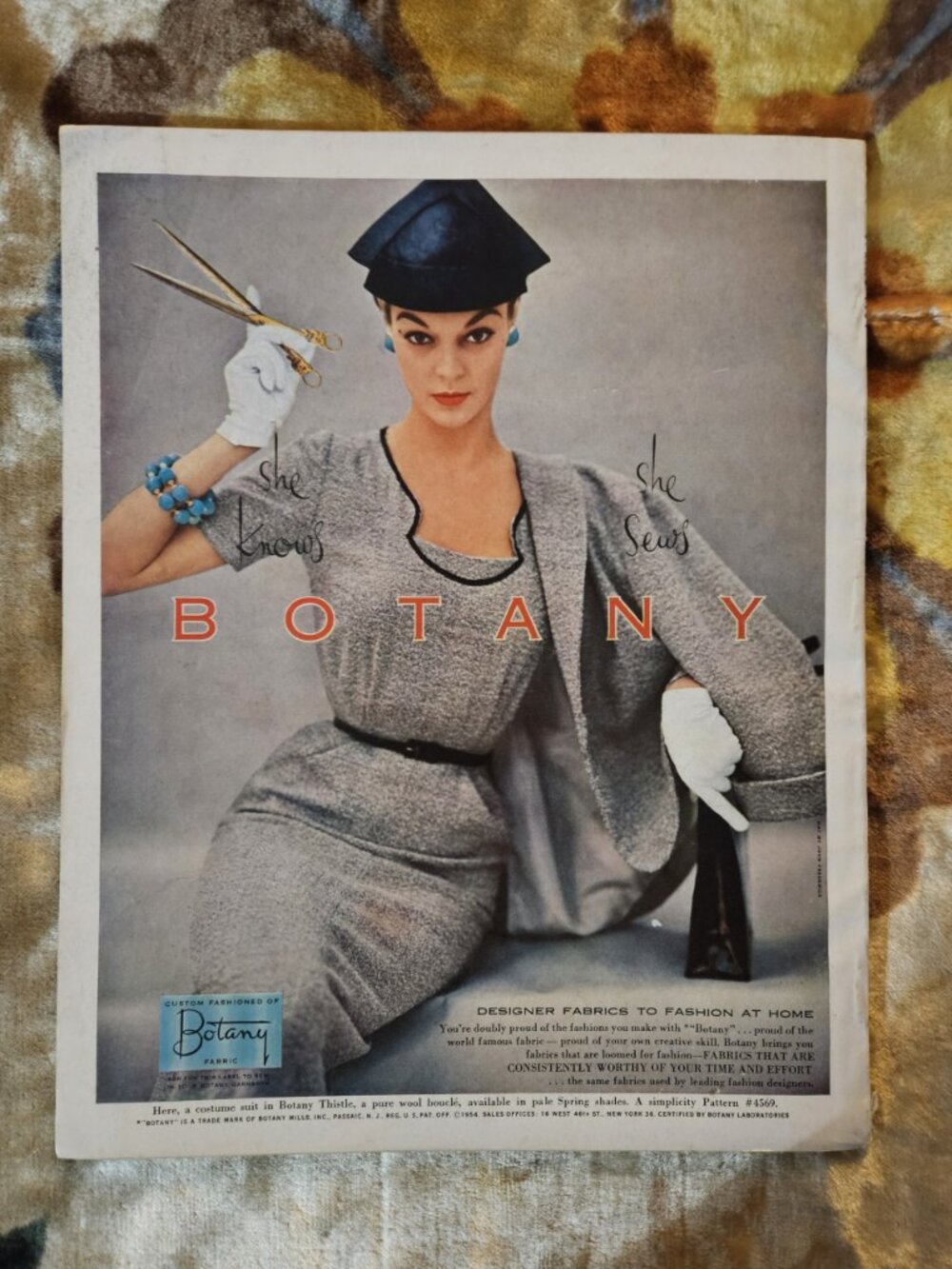 1954 SIMPLICITY PATTERN BOOK MAGAZINE ANTIQUE SEWING INSTRUCTIONS retro dress - Picture 7 of 7